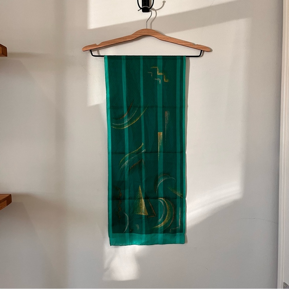 Vintage Green Dotted Texture Patterned Rectangula… - image 7